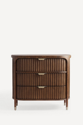 Anthropologie Isla Fluted Three-drawer Dresser