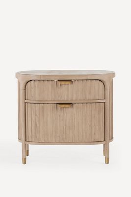 The Isla 30" Fluted-Wood Nightstand