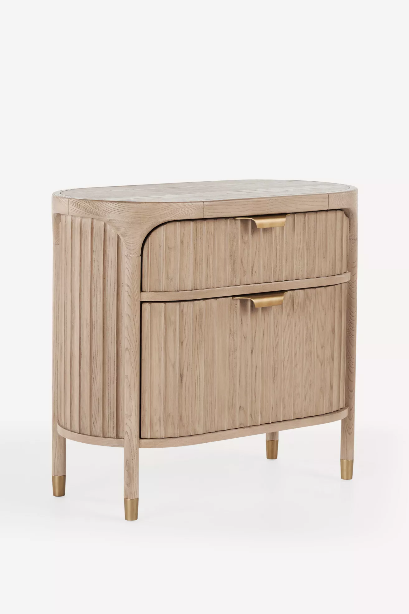 The Isla 30"  Fluted-Wood Nightstand - thumbnail 6