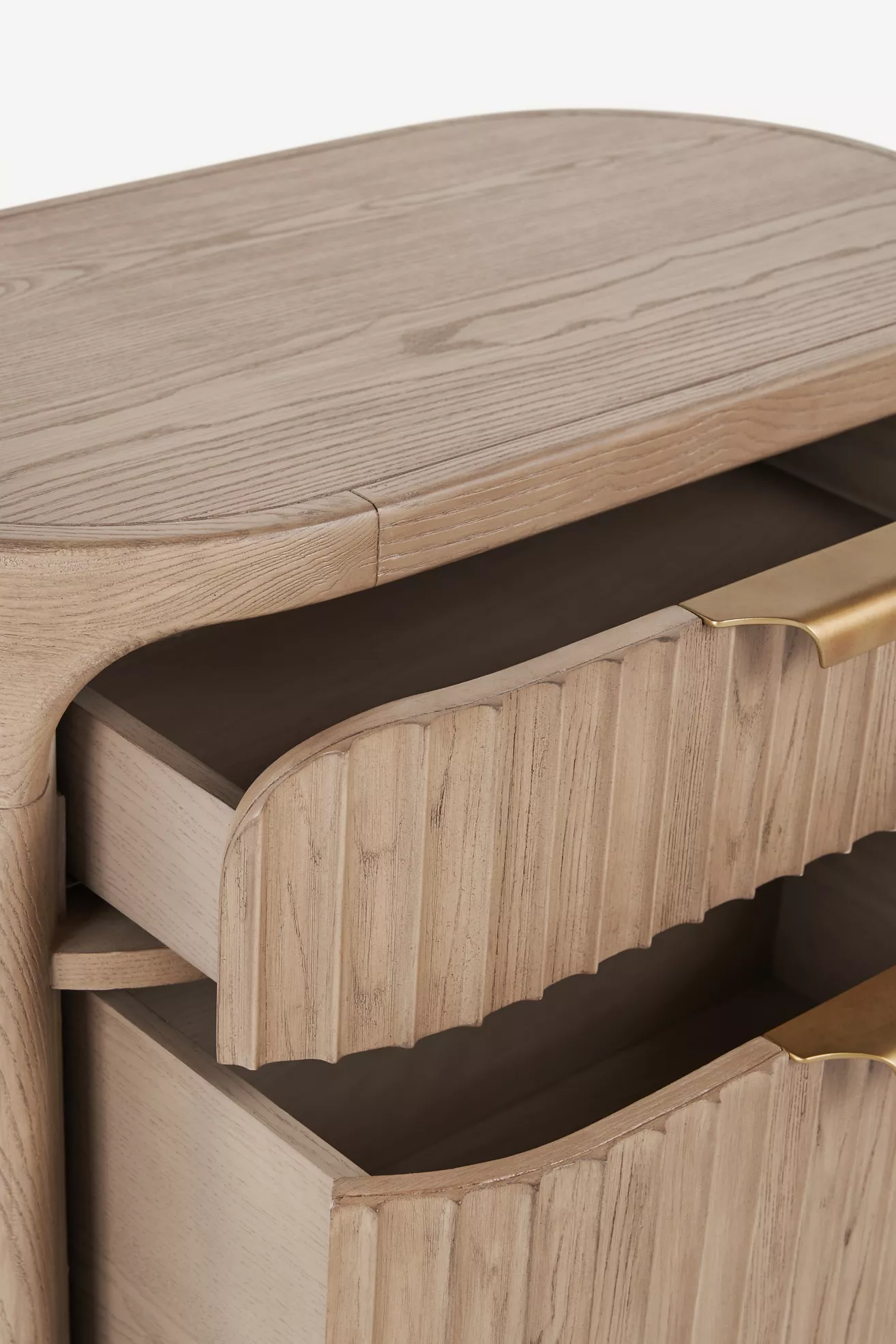 The Isla 30"  Fluted-Wood Nightstand - thumbnail 7
