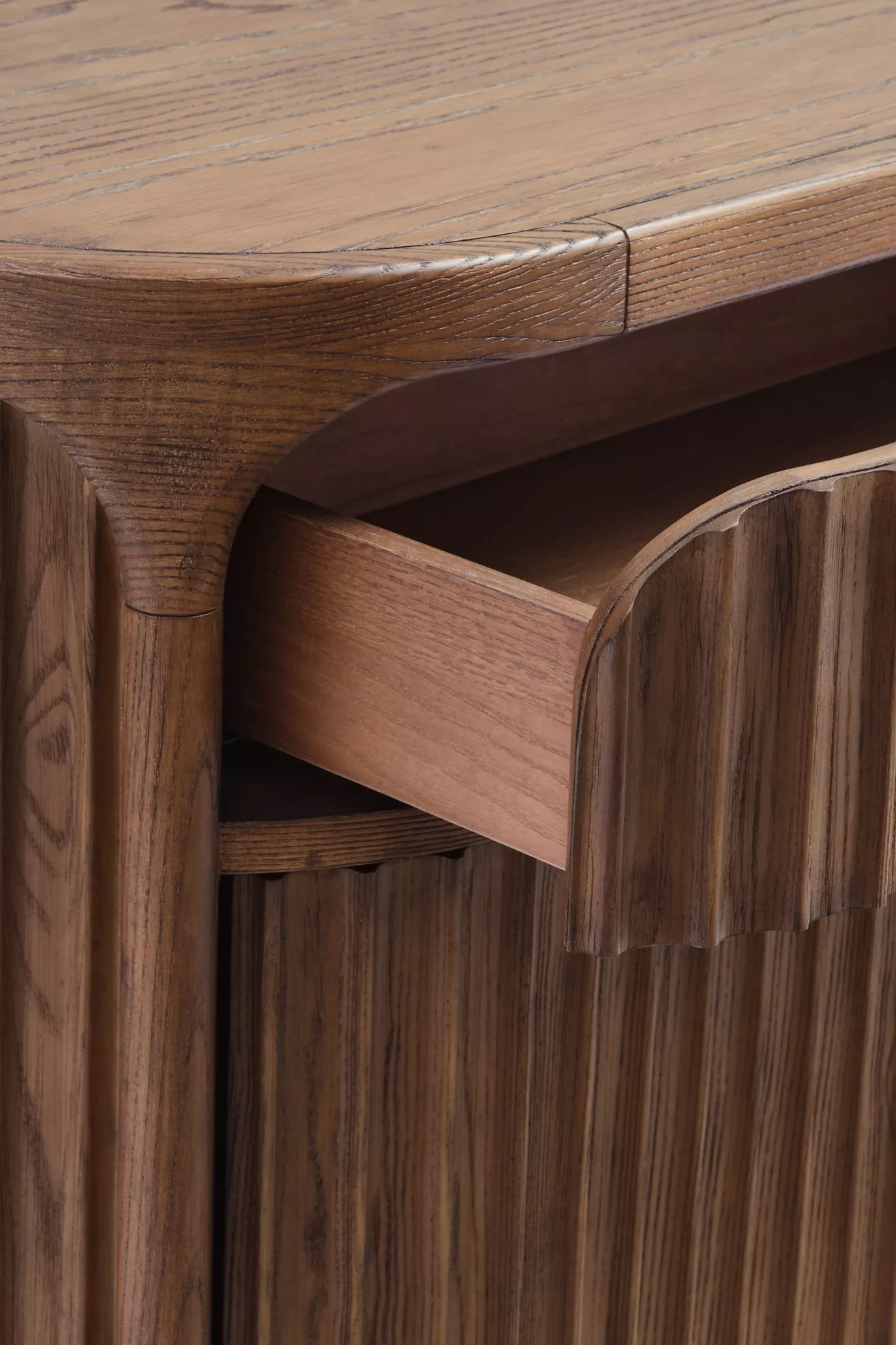The Isla 30"  Fluted-Wood Nightstand - thumbnail 4