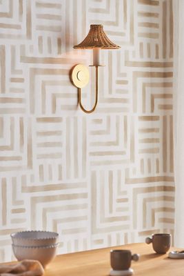 Twila Rattan Shaded Sconce