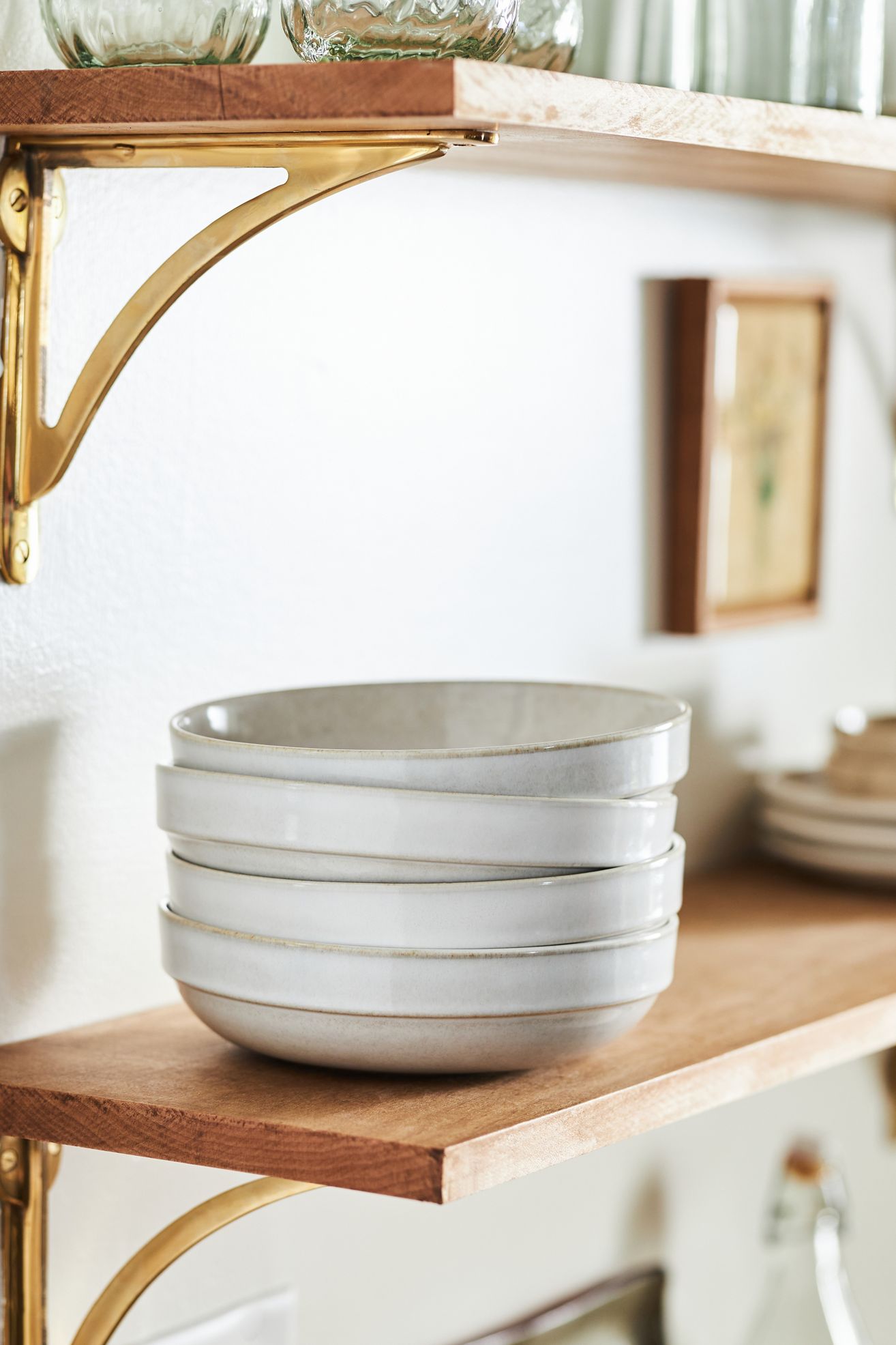 The Rowen Portuguese Stoneware Pasta Bowls, Set of 4 - Salt, Set Of 4
