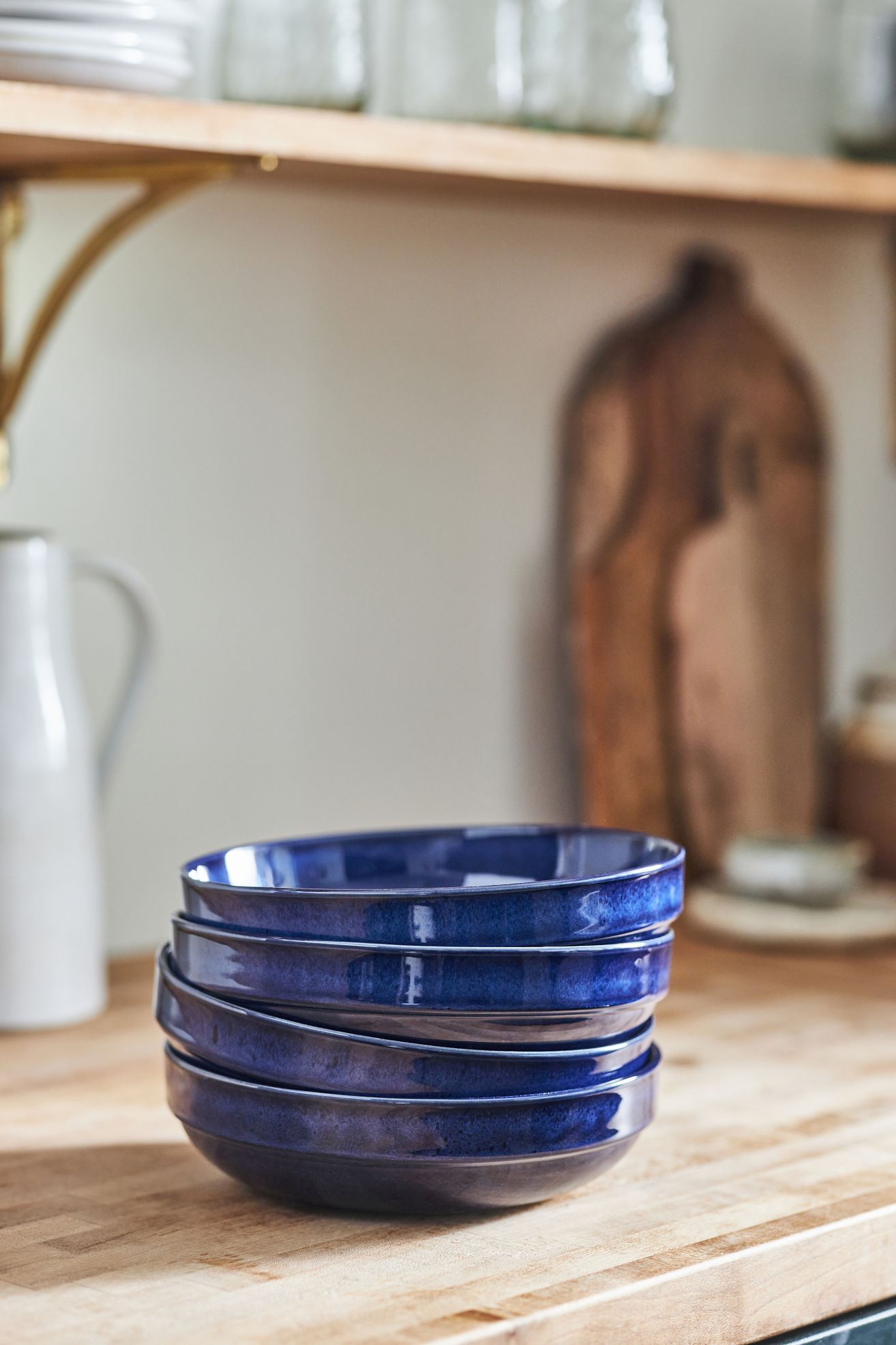 The Rowen Portuguese Stoneware Pasta Bowls, Set of 4 - Ink, Set Of 4
