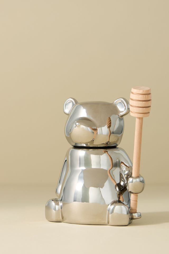 Metallic Bear Honey Pot #1