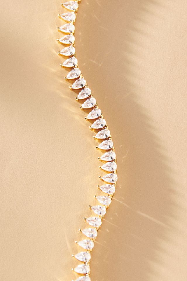 Set & Stones Teardrop Tennis Necklace #1