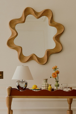 Emerson Wood Scalloped Wall Mirror