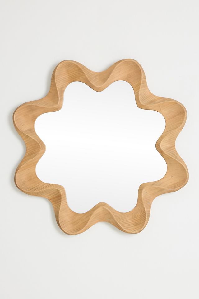 Emerson Wood Scalloped Wall Mirror #1