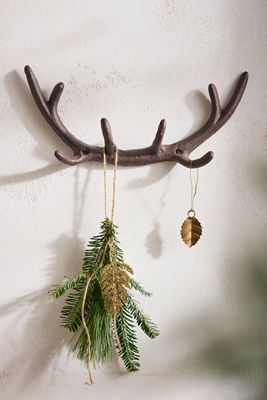 Cast Iron Antlers Hook Rack