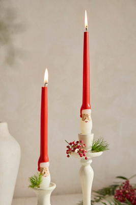 Terrain Santa Taper Candles, Set Of 2