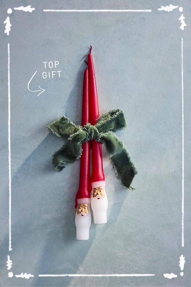 Santa Taper Candles, Set of 2 #2