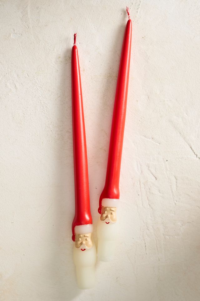 Santa Taper Candles, Set of 2 #1