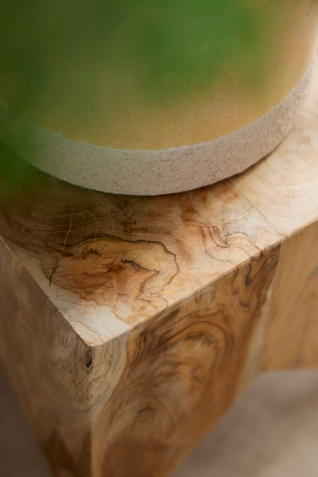 Acacia Block Plant Stand #2