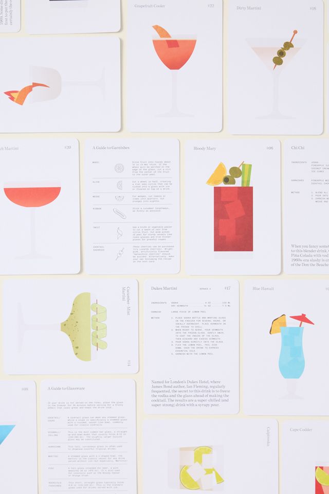 The Cocktail Cabinet: 50 Cocktail Recipes Card Deck #1