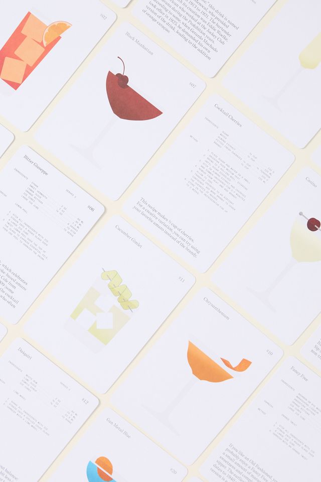 The Cocktail Cabinet: 50 Cocktail Recipes Card Deck #1