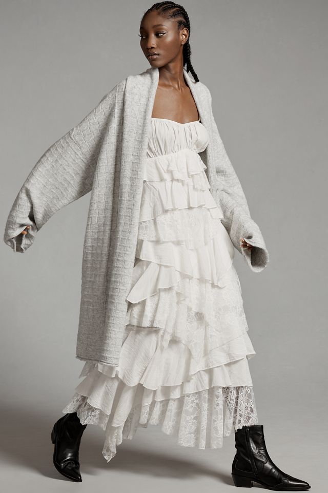 The Mariel Longline Cardigan Sweater: Textured Edition #1
