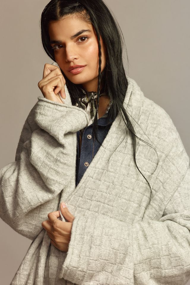 The Mariel Longline Cardigan Sweater: Textured Edition #3