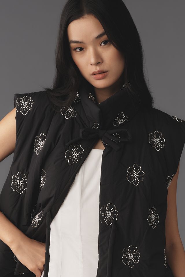Gilet Imbottito con Lacci Decorato di Anthropologie #3