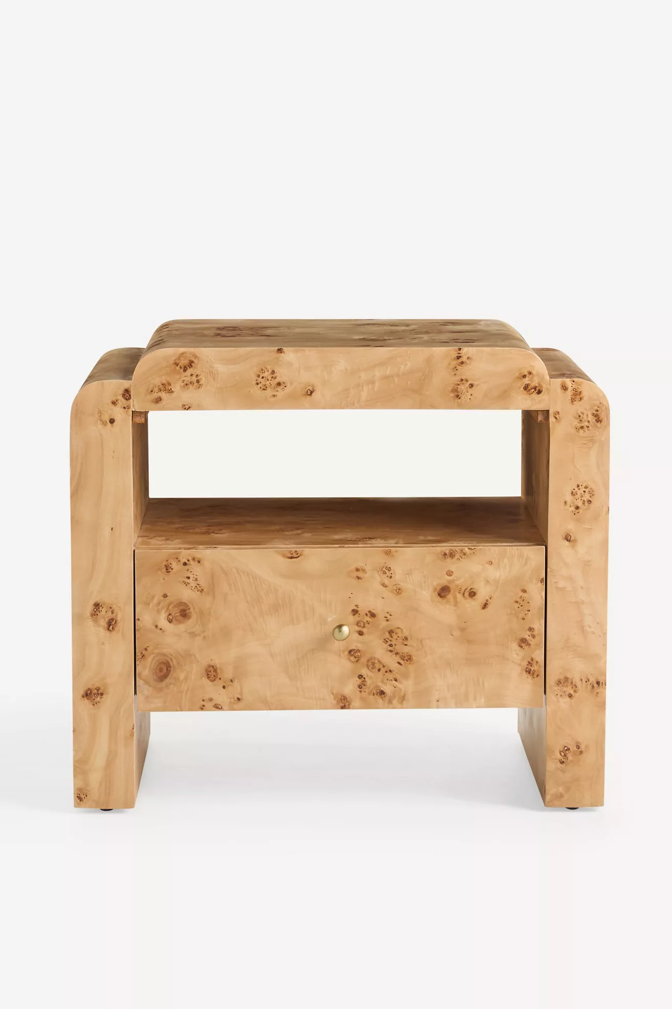 Shura Large Burl Nightstand