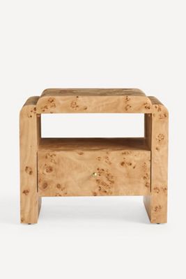 Shura Large Burl Nightstand