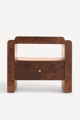 Shura Large Burl Nightstand