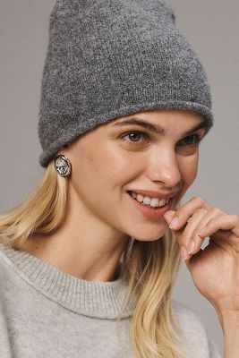 Shop By Anthropologie Roll Brim Beanie In Grey