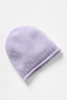 Shop By Anthropologie Roll-brim Beanie In Purple