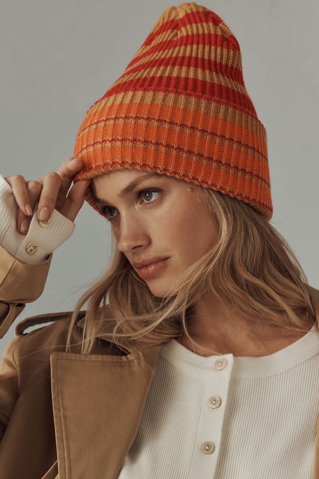 By Anthropologie Ribbed Stripe Beanie #1