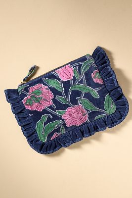 Anthropologie Velvet Bag outlet in Blue