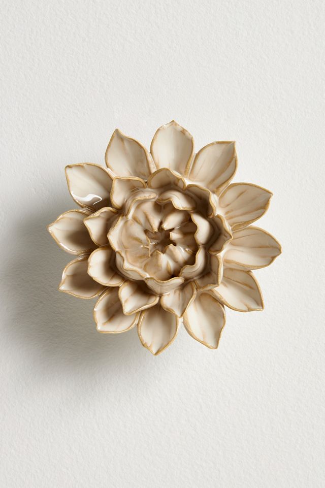 Cream Ceramic Flower Gallery Wall Charm #1