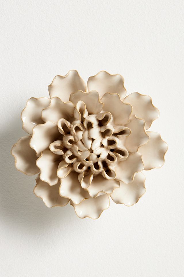Cream Ceramic Flower Gallery Wall Charm #3