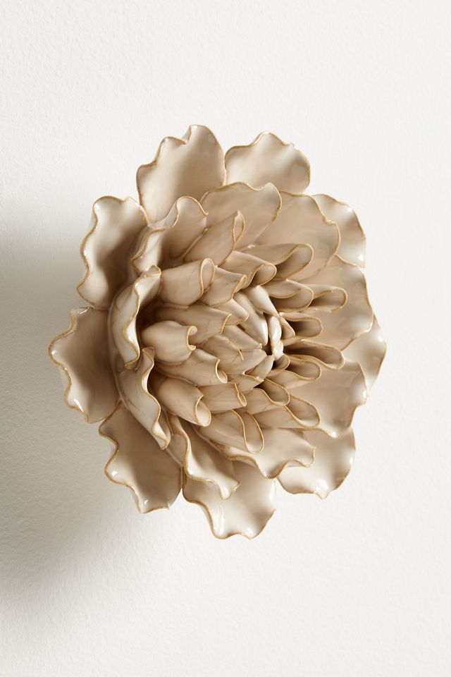 Cream Ceramic Flower Gallery Wall Charm #4