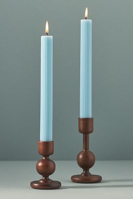 ANTHROPOLOGIE ASTRID WOOD CANDLESTICK HOLDER 