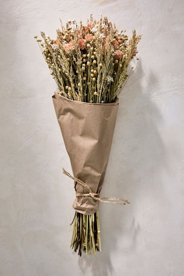 Dried Coral Gomphrena Bouquet #2