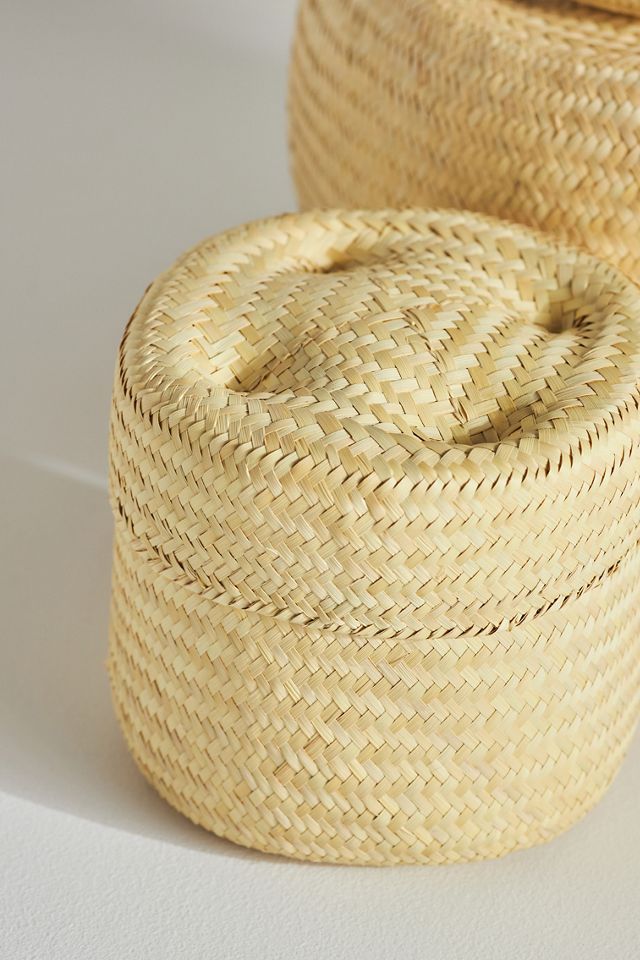 Luna Woven Palm Baskets, Set of 5 #2