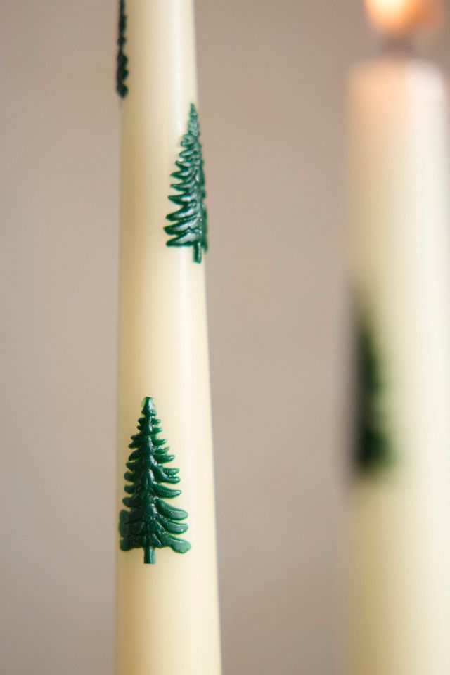 Fir Tree Taper Candles, Set of 2 #2