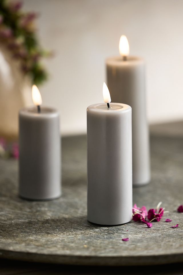 Flameless Wax Pillar Candle | Terrain