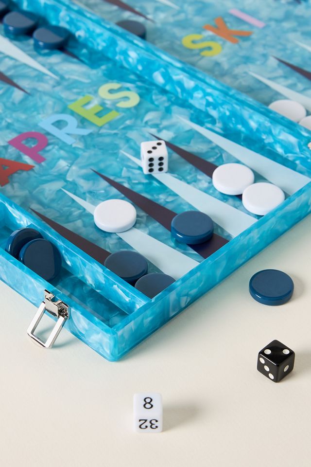 Lucite Backgammon Board Game #2