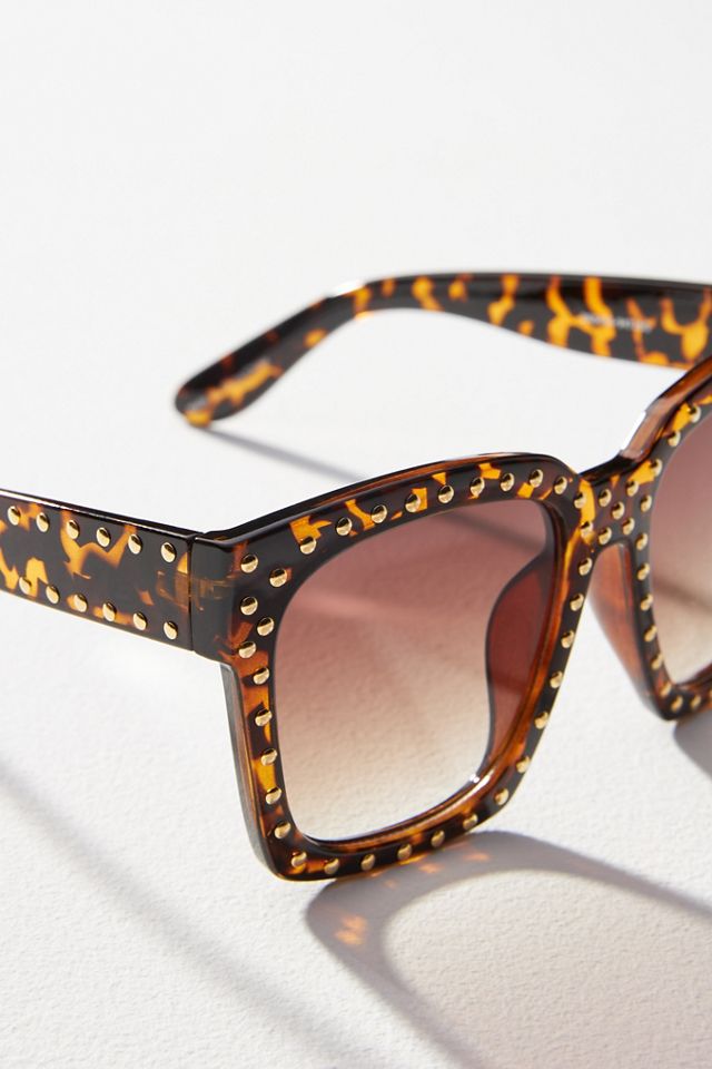 Studded Square Sunglasses | Anthropologie display picture 2