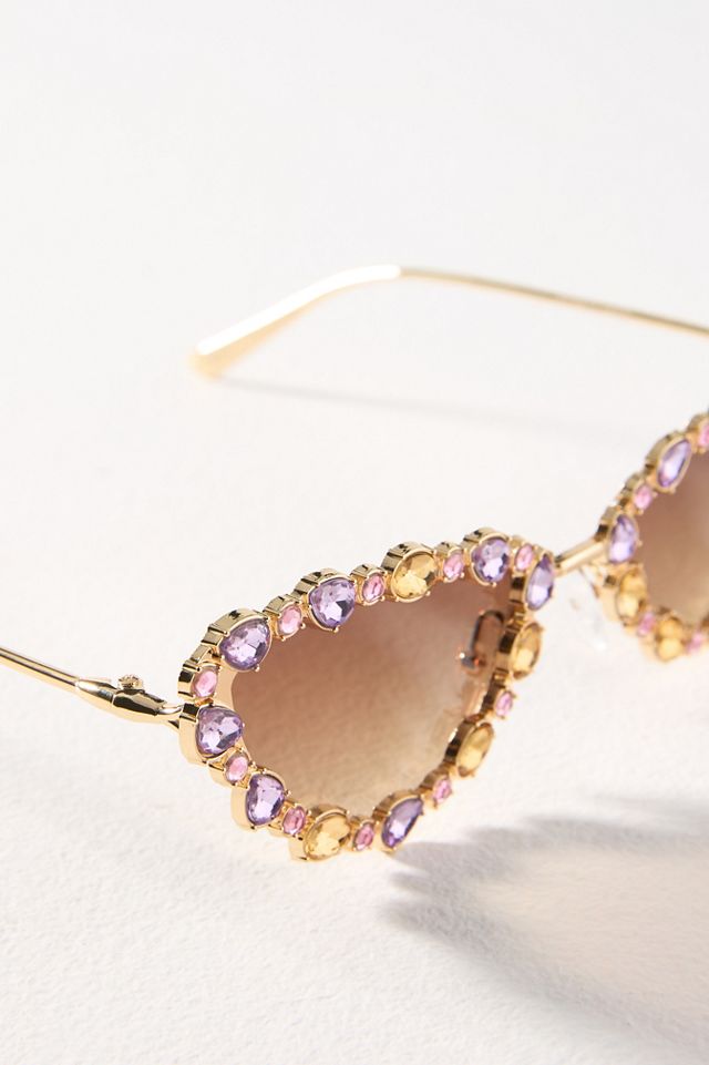 Rhinestone Deco Wire Sunglasses #2