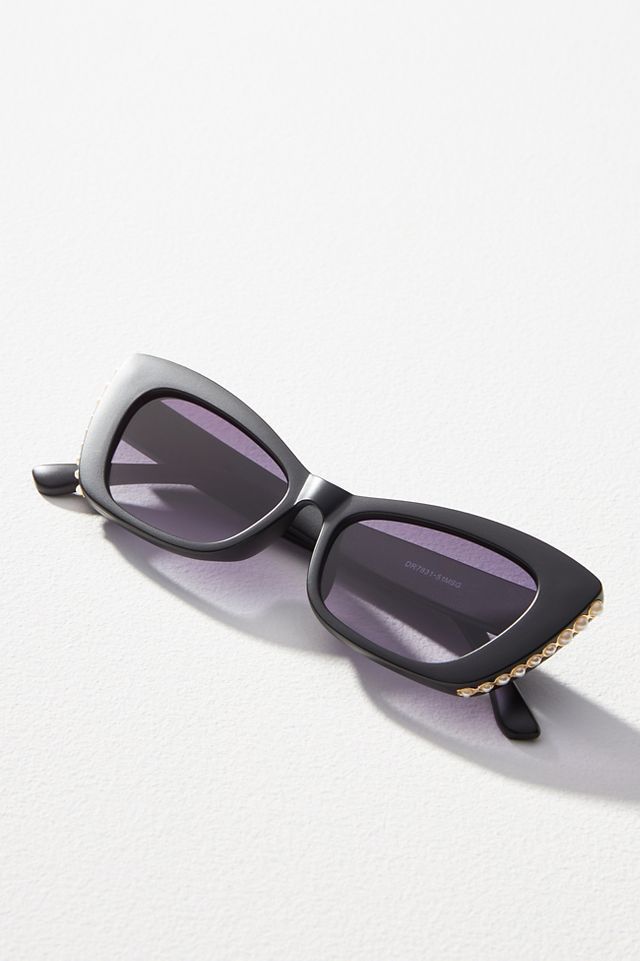 Cat eye sunglasses with pearls 2025
