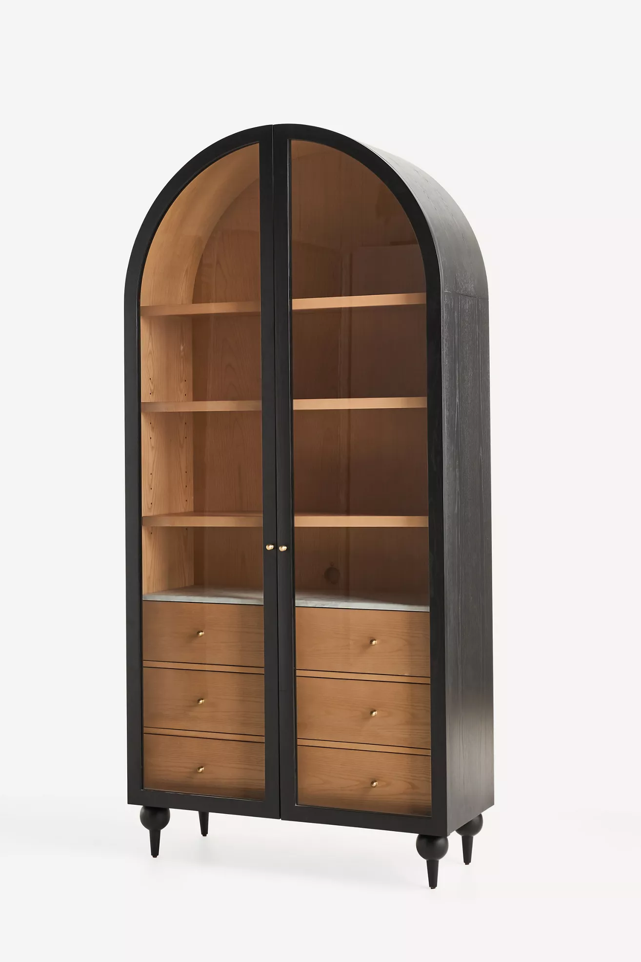 Fern Marble-Top 94"  Three-Drawer Storage Cabinet - thumbnail 3