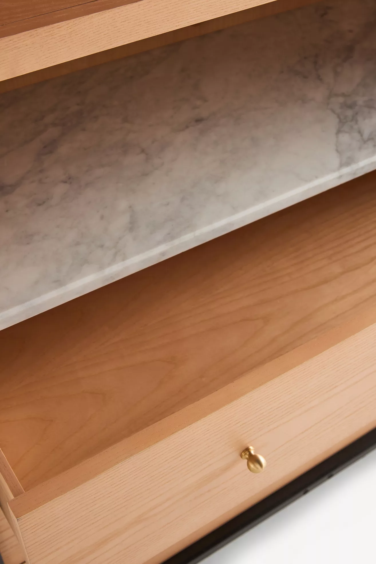 Fern Marble-Top 94"  Three-Drawer Storage Cabinet - thumbnail 5