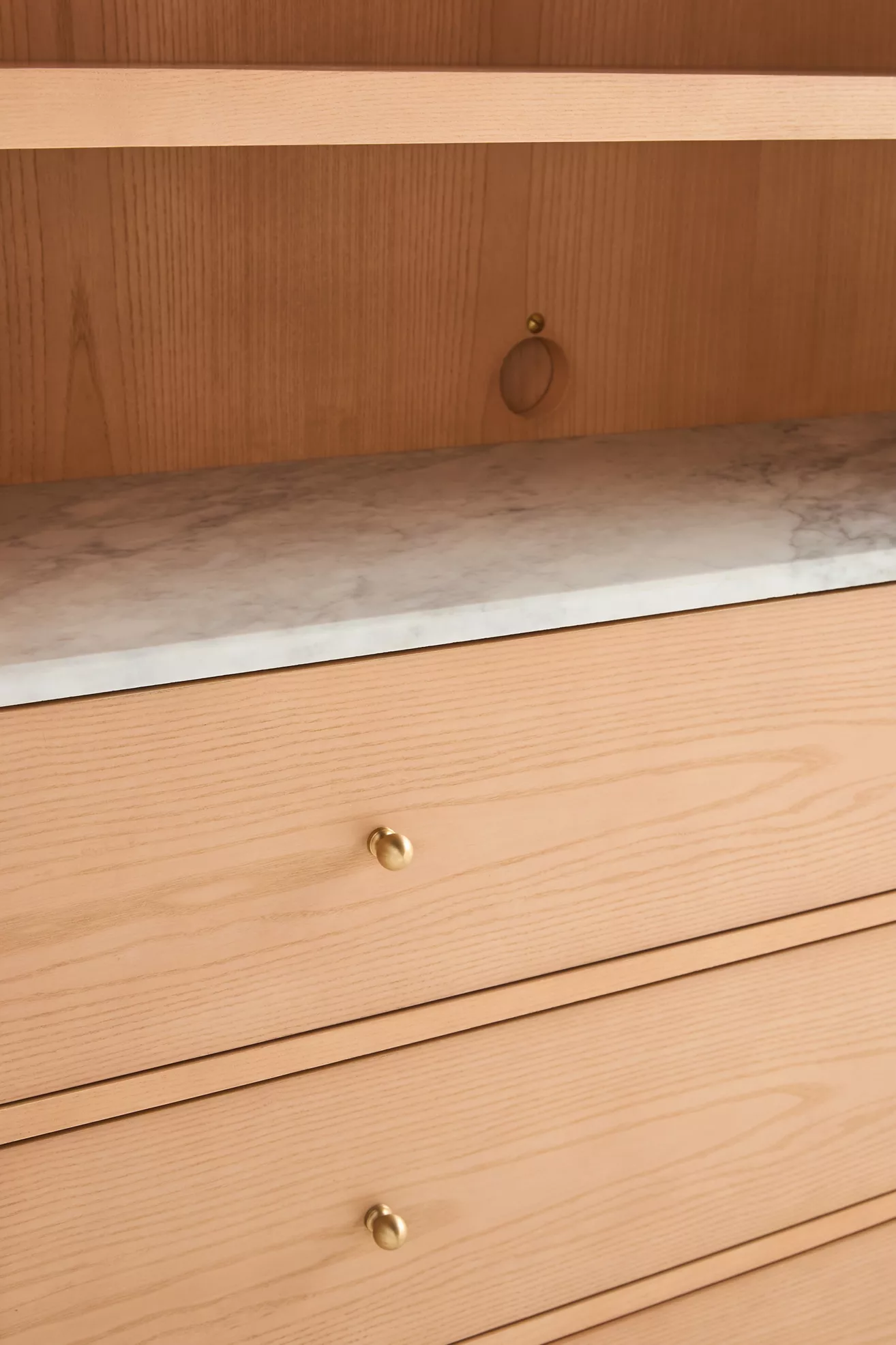 Fern Marble-Top 94"  Three-Drawer Storage Cabinet - thumbnail 6