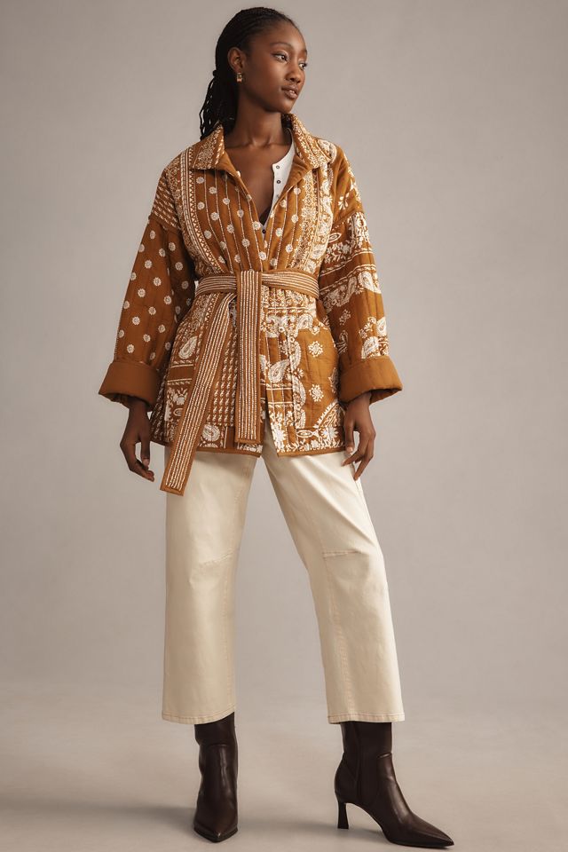 By Anthropologie Embellished Quilted Jacket #2