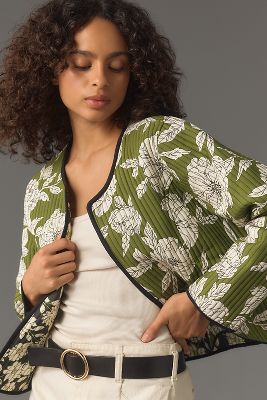 Shop By Anthropologie Quilted Reversible Jacket In Multicolor