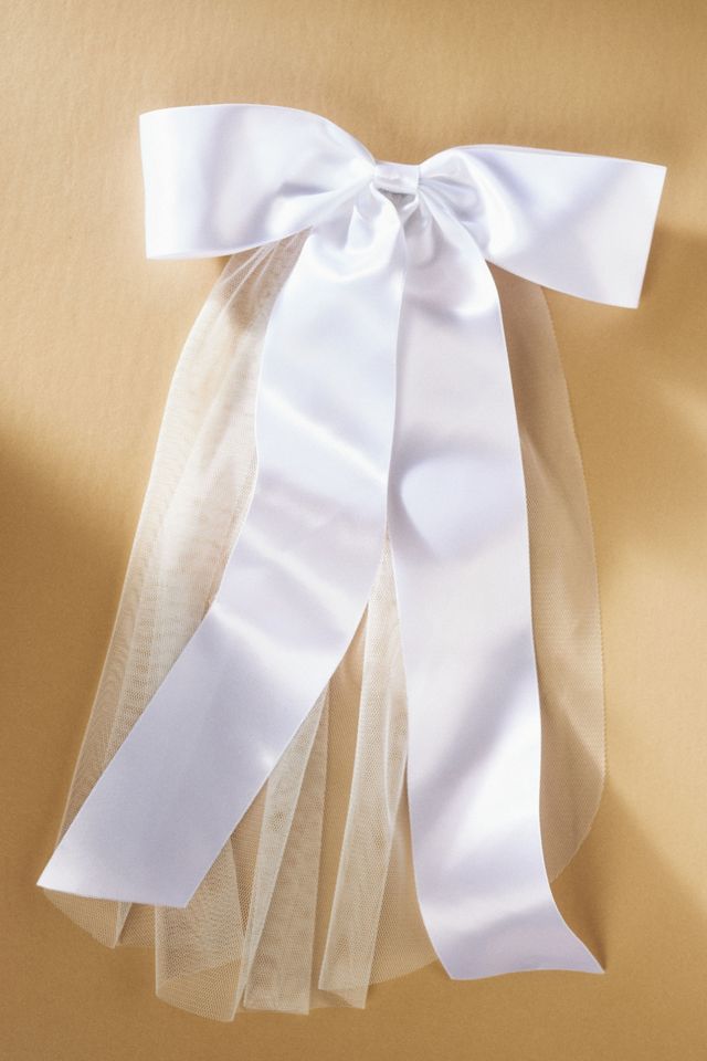 Simply Nova Satin Bow Shoulder Veil #2