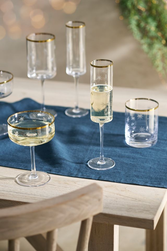 Starry Gold Rim Double Old Fashioned Glasses, Set of 2 #1
