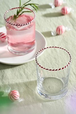 Candy Cane Glasses, Set of 2