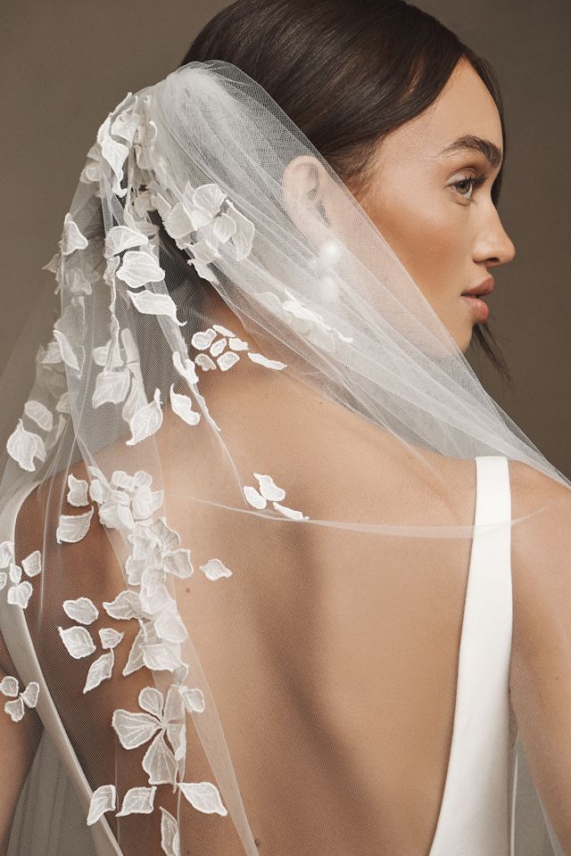 Enaura Scattered Petals Cathedral Veil #1